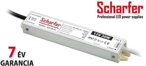 Vásárlás: Scharfer LED tápegység fémházas IP67 7év garancia 12V 30W (SCH-30-12)  LED rendszer tartozék árak összehasonlítása, LED tápegység fémházas IP 67 7  év garancia 12 V 30 W SCH 30 12 boltok