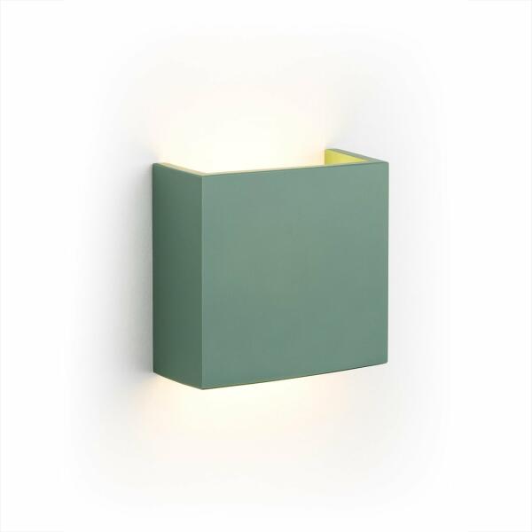 8362 | Gent-AR Argon fali lámpa négyzet 1x LED 486lm 3000K zöld (8362)