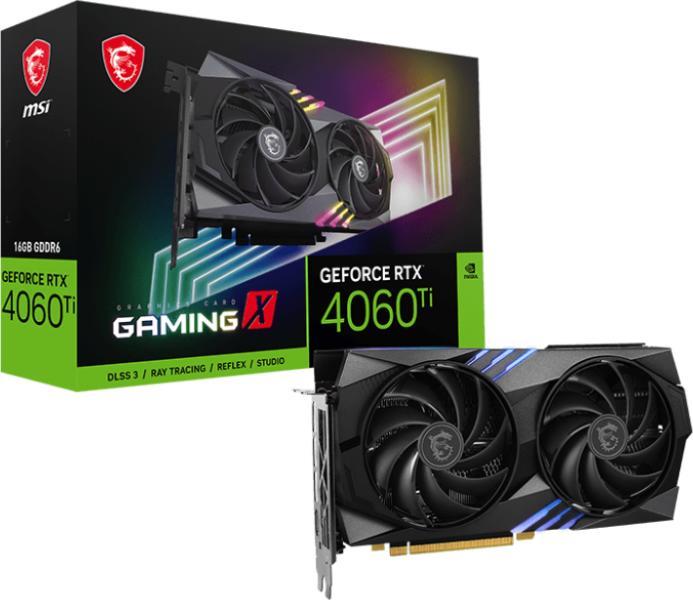 MSI GeForce RTX 4060 Ti VENTUS 2X BLACK OC 16GB GDDR6 128bit