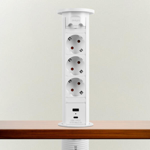 3 Plug + 2 USB (20451W)
