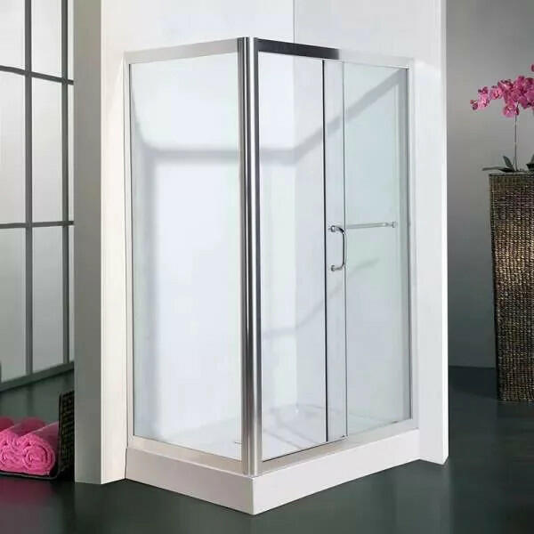 120x80 cm aszimmetrikus szögletes tolóajtós zuhanykabin, 5 mm edzett  áttetsző üveggel, 190 cm magas (BR0541CA-80120)
