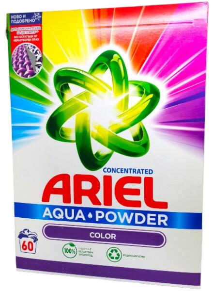 Ariel прах за пране, 3900гр, 60 пранета, Цветно пране Препарати и прахове  за пране Цени, оферти и мнения, списък с магазини, евтино Ariel прах за  пране, 3900гр, 60 пранета, Цветно пране