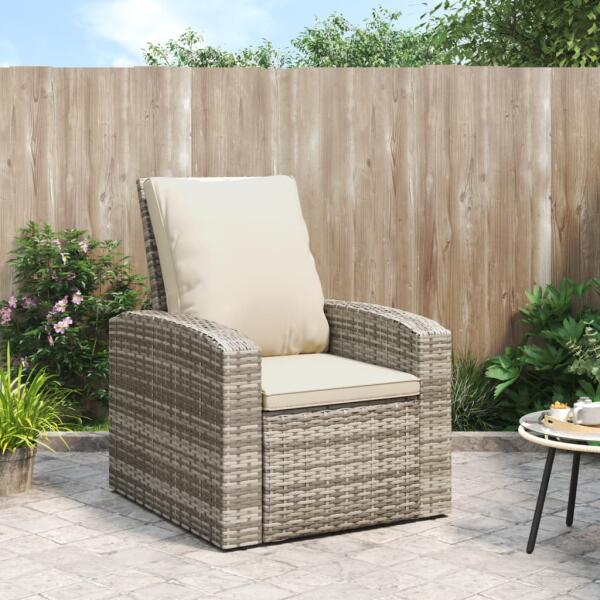 Polyrattan dönthető kerti szék párnákkal (364103/4/5)