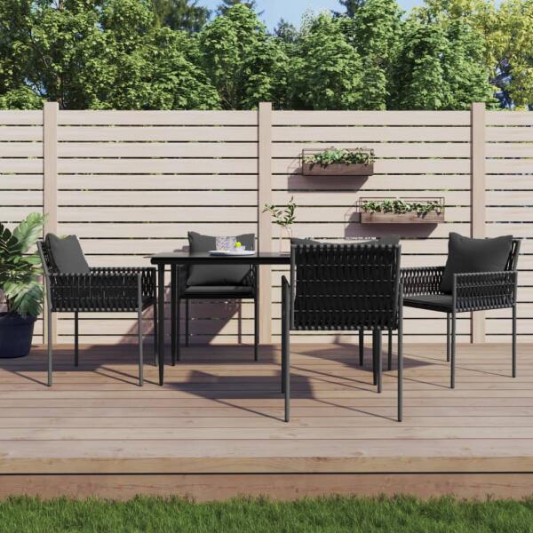 4 db polyrattan kerti szék párnával 54x61x83 cm (3187087/9)