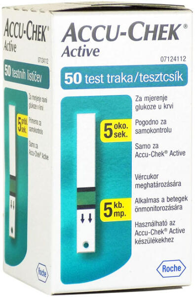 Vásárlás: Accu-Chek Active Glucose 50 db Diagnosztikai teszt árak  összehasonlítása, ActiveGlucose50db boltok