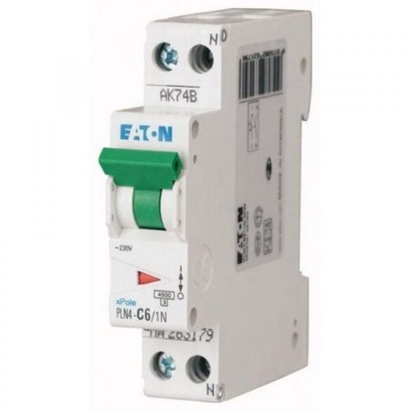 Eaton Siguranta automata 6A 1P+N C 4, 5ka Xpole Eaton HLN-C6 1N