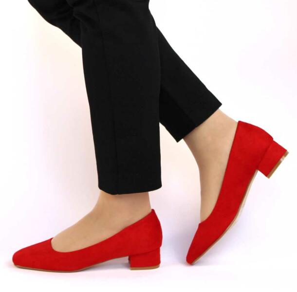 Zibra Pantofi de dama eleganti cu toc mic ZM-60-RED (ZM-60-RED_D445) (Pantof  dama) - Preturi