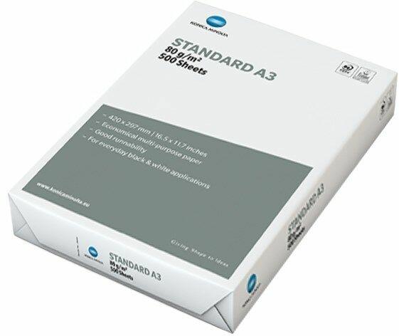 Vásárlás: Konica Minolta Fénymásolópapír KONICA MINOLTA Standard A/3 80 gr  500 ív/csomag (1 doboz tartalma 5 csomag) (MIN380-STANDARD-30)  Fénymásolópapír, nyomtatópapír árak összehasonlítása, Fénymásolópapír  KONICA MINOLTA Standard A 3 80 gr 500 ív