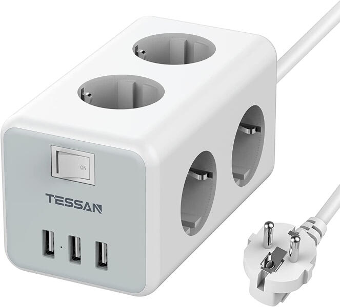 6 Plug + 3 USB 2 m Switch (TS-306)