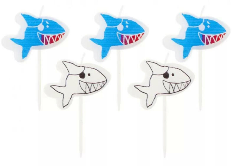 Tortagyertya Shark, Cápa, gyertya szett 5 db-os