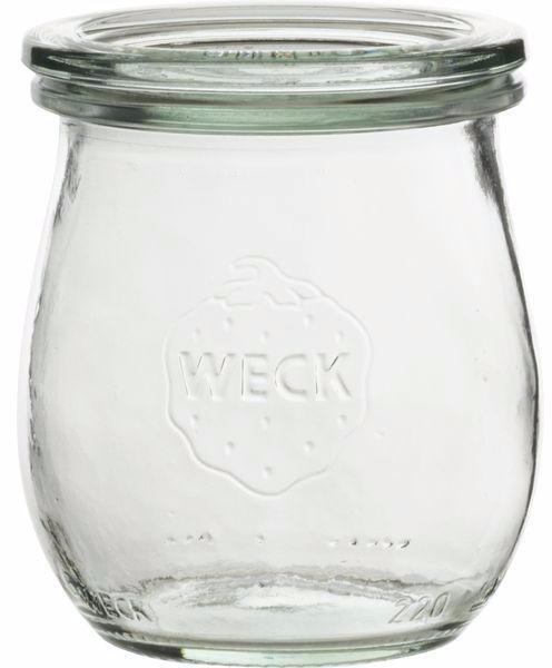 Weck 6 Barattoli Per Conserve 3/4 L - Forma A Goccia Con Coperchi In Vetro, Anelli E Clip