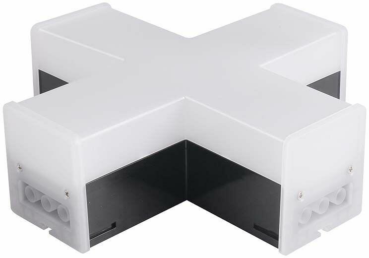 12W X alakú csatlakozó NEWLINE lineáris lámpatesthez, fekete, természetes fehér - SKU 10140 (10140)