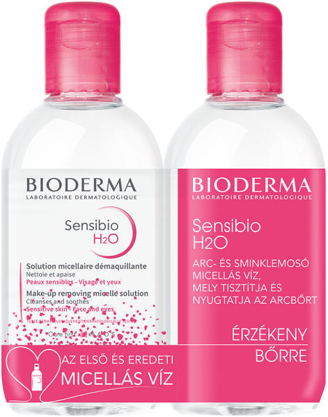 Sensibio H2O arc- és sminklemosó oldat DUO 2x250 ml