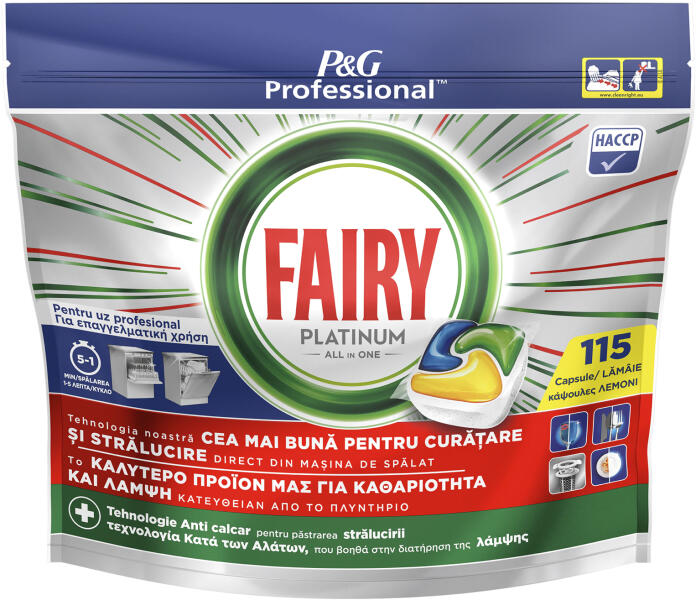 Fairy Detergent capsule pentru masina de spalat vase Fairy Professional  Platinum, 115 spalari (8001090278715) (Detergent (vase)) - Preturi