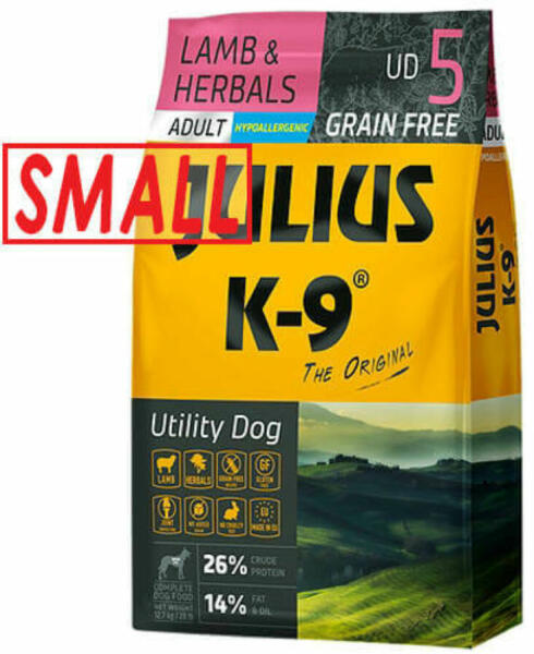 Grain Free Hypoallergenic Utility Dog Adult Small Lamb & Herbals 10 kg