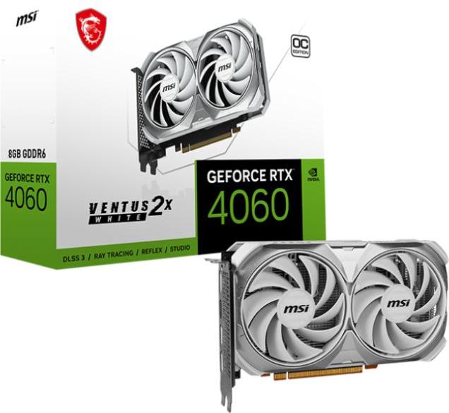 GeForce RTX 4060 VENTUS 2X WHITE OC 8GB GDDR6 128bit (V516-030R/V516-032R)