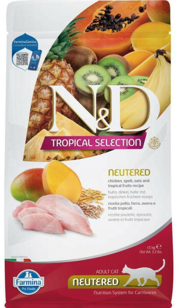 Tropical Selection Adult Neutered chicken 1,5 kg