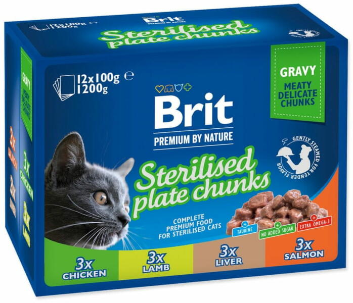 Premium Sterilised Plate Chunks 12x100 g