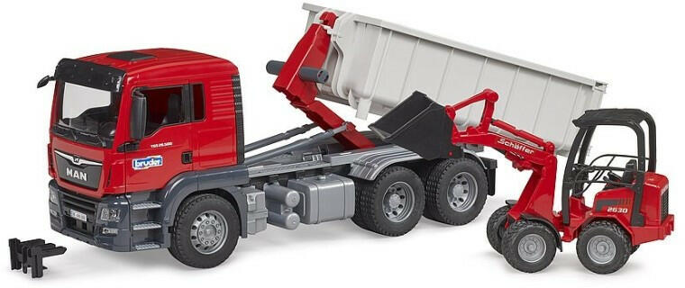 MAN TGS tréler konténerrel és Schäffer rakodóval 1: 16 (3767)