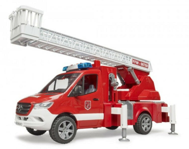 Mercedes-Benz Sprinter tűzoltóautó létrával és jelzőfénnyel (02673)