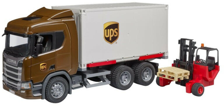 Logisztikai Scania UPS targoncával 1: 16 (3582)