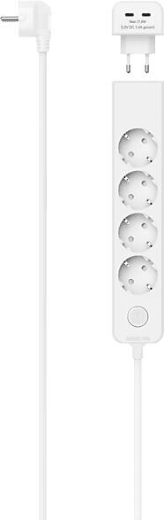 4 Plug + 2 USB 1,4 m Switch (223191)