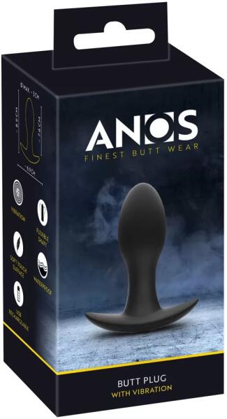 Butt Plug with Vibration - akkus, vízálló anál vibrátor (fekete) (05530180000)