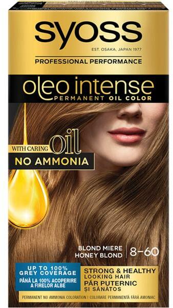 Syoss Vopsea de Par Demi-permanenta - Syoss Professional Performance Oleo  Intense Permanent Oil Color, nuanta 8-60 Blond Miere (Vopsea de par) -  Preturi