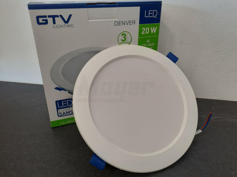 LED mélysugárzó lámpa, DENVER, sülly, 20W, 1800 lm, IP54, 4000K, integrált vezérlés, Samsung chip (GTV-LD-DNV20W-NB)
