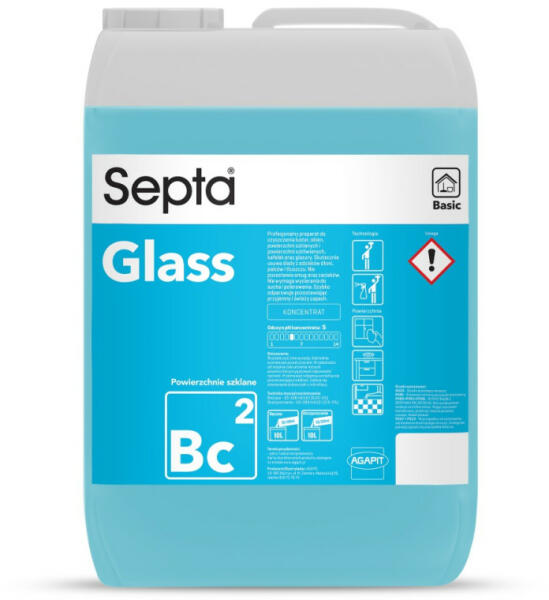 Erős koncentrátum üvegtisztításhoz SEPTA GLASS BC2 10L