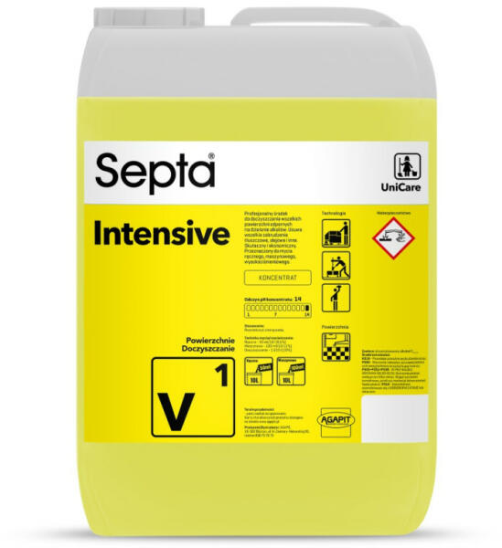 Erős padlótisztítószer zsír és olaj szennyeződések tisztításához SEPTA INTENSIVE V1 10L