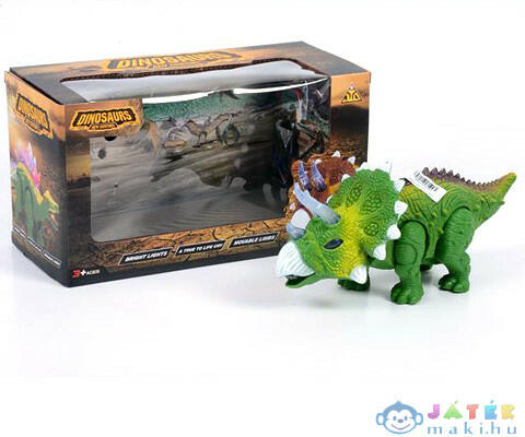 Elemes triceratops figura fénnyel 25 cm (MKK193299)