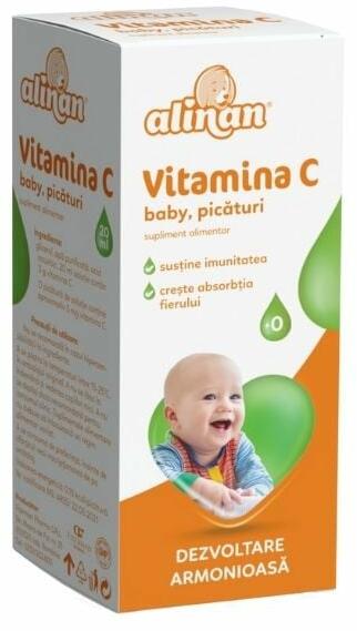 Fiterman Pharma Alinan Vitamina C Baby picaturi, 20 ml (Suplimente  nutritive) - Preturi