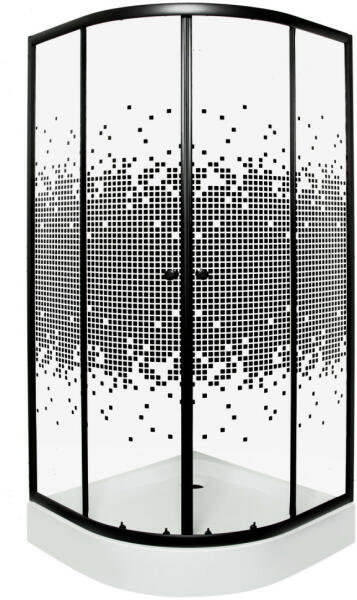 Pixel Black 90 + tray round (PIXEL-90-BL-Z-BR-PL)