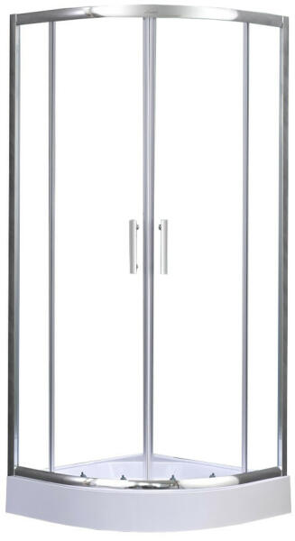 Spirit Clear 80x80x194 cm + tray round (SC80S_AKI80ZT)