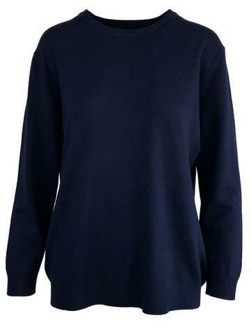 Univers Fashion Pulover tricotat fin, decolteu rotund, bleumarin, XL-2XL ( Pulover dama) - Preturi