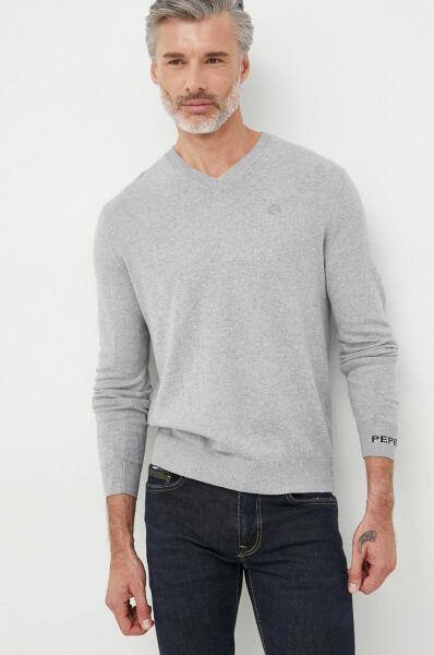 Pepe Jeans pulover de lana barbati, culoarea gri, light 9BYY-SWM08H_09X (Pulover  barbati) - Preturi