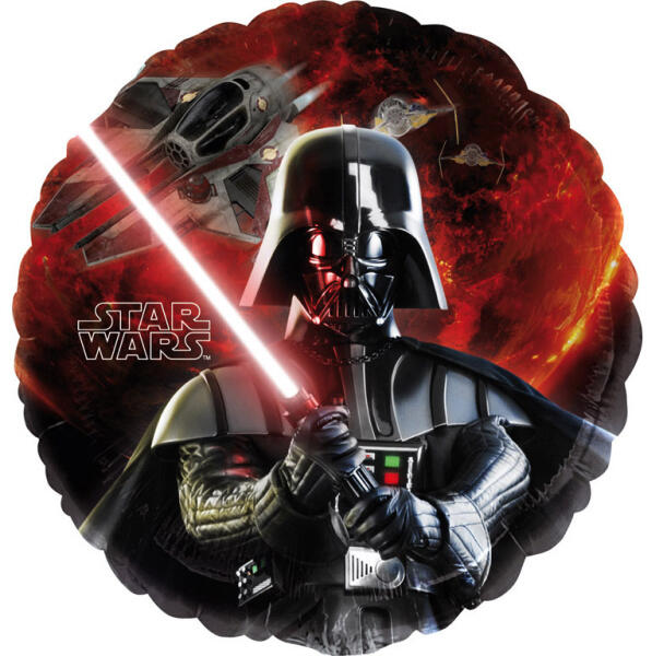 Star Wars, Darth Vader, gömb fólia lufi, 45 cm