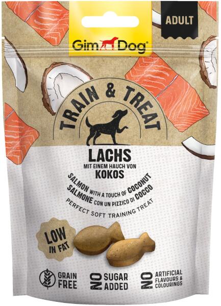Train&Treat lazac és kókusz 125 g