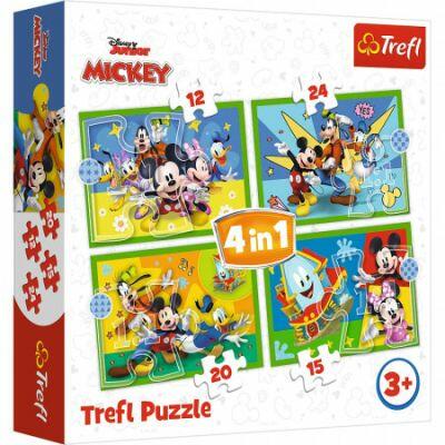 Trefl Puzzle 4-in-1 Mickey mouse si prietenii Trefl (Puzzle) - Preturi