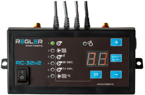 REGLER Controler centrala pe lemne REGLER RC 32v2 PID, comanda pompa IC si  ventilator, optional termostat de ambient si senzor gaze arse (Accesorii  aer condiţionat şi încalzire) - Preturi