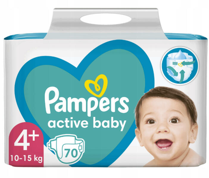 Pampers Active Baby 4+ 10-15 kg 70 buc (Scutec) - Preturi