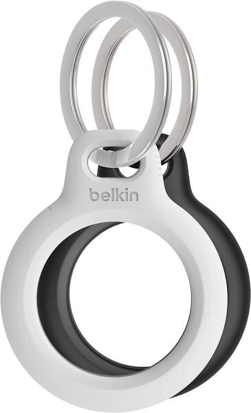 Secure Holder with Key Ring for AirTag - 2 pack black/white MSC002BTH35