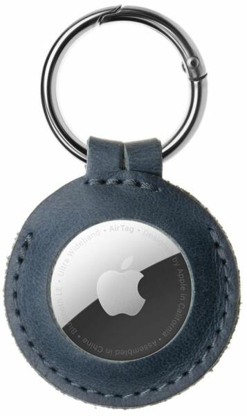 Apple AirTag Leather case - blue FIXWAT-C2-BL