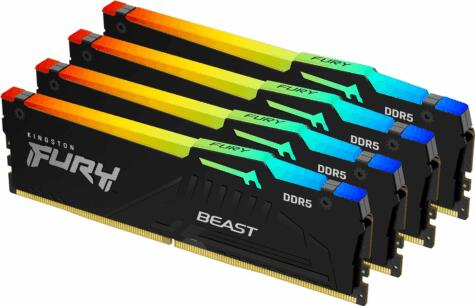 FURY Beast RGB 128GB (4x32GB) DDR5 5600MHz KF552C40BBAK4-128