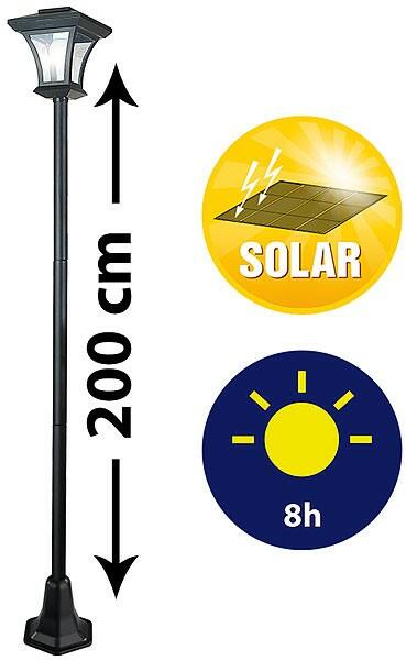 Vásárlás: Green Energy Napelemes kandeláber kerti lámpa napelemmel 200 cm  beépített akkumulátorral (NAPELEMES_KANDELABER_01W_200CM) Kültéri lámpa  árak összehasonlítása, Napelemes kandeláber kerti lámpa napelemmel 200 cm  beépített akkumulátorral ...
