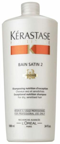 Kérastase Sampon pentru Par Uscat si Sensibil - Kerastase Nutritive Bain  Satin 2 Irisome Shampoo 1000 ml (Sampon) - Preturi