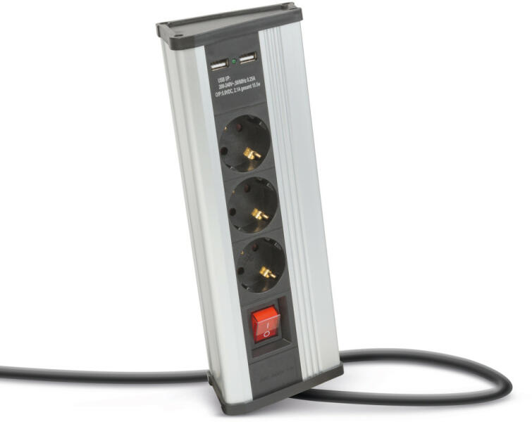 3 Plug + 2 USB Switch (20483S)