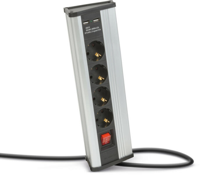 4 Plug + 2 USB Switch (20484S)