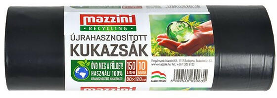 Szemeteszsák MAZZINI 150L újtrahasznosított 10 db/tekercs (104090) - papir-bolt